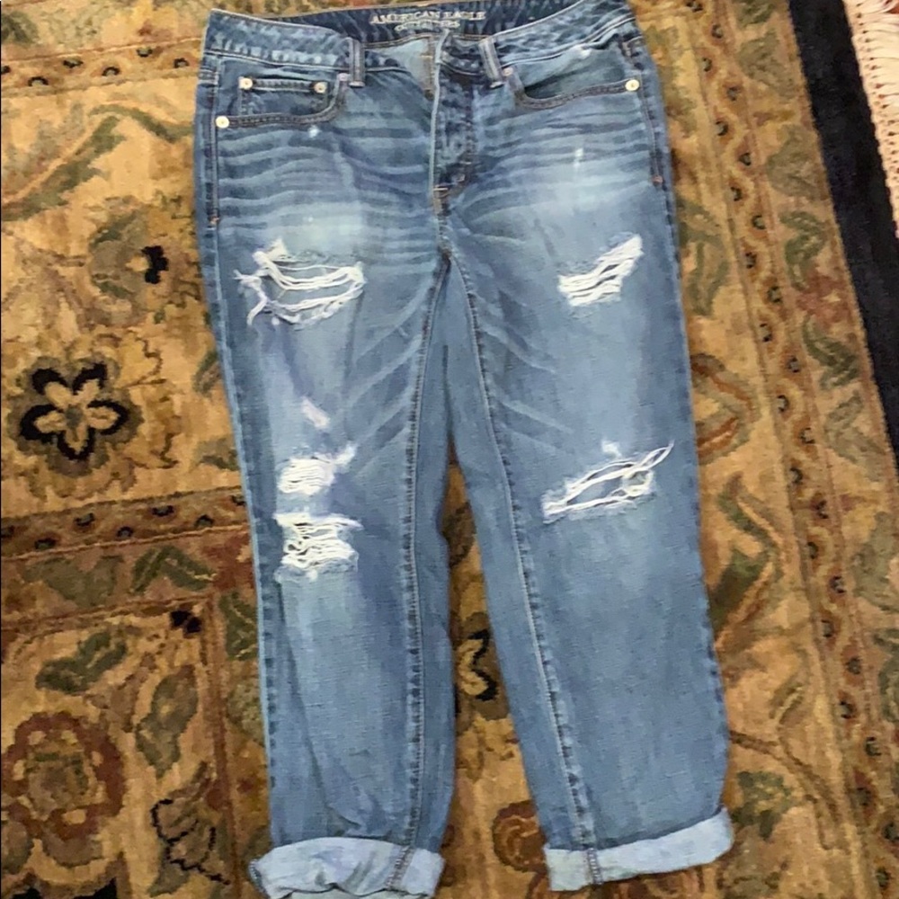Ripped comfortable fit jeans